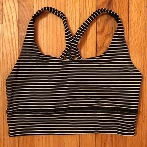 Striped sports bra